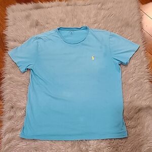 Polo ralph lauren mens bright blue and yellow cotton tagirt‎ size medium